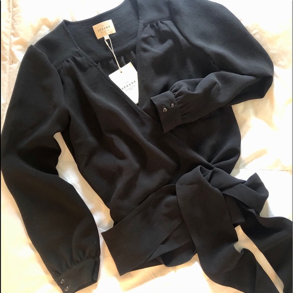 Sezane Tops - Sezane Nina Wrap Waist Top SZ 40/US 8 NWT